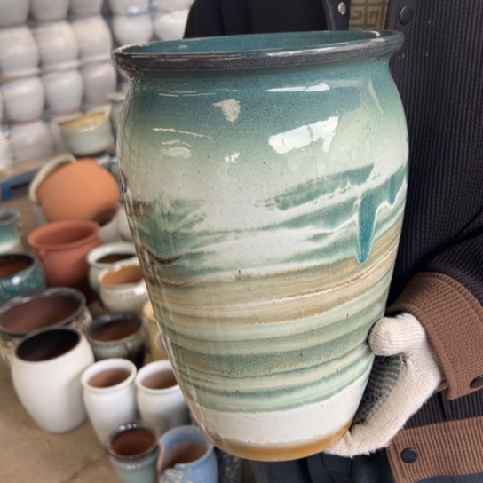 紫砂花盆高31口20————