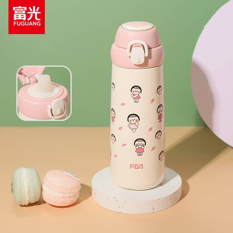 富光吸管保温杯女316L学生儿童专用水杯食品级孕妇高颜值新款杯子