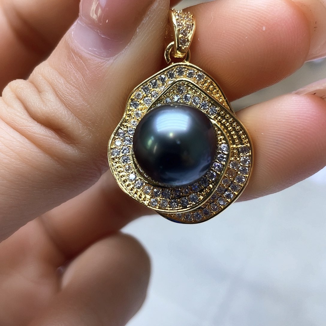 海水珍珠颈饰银S925镶嵌