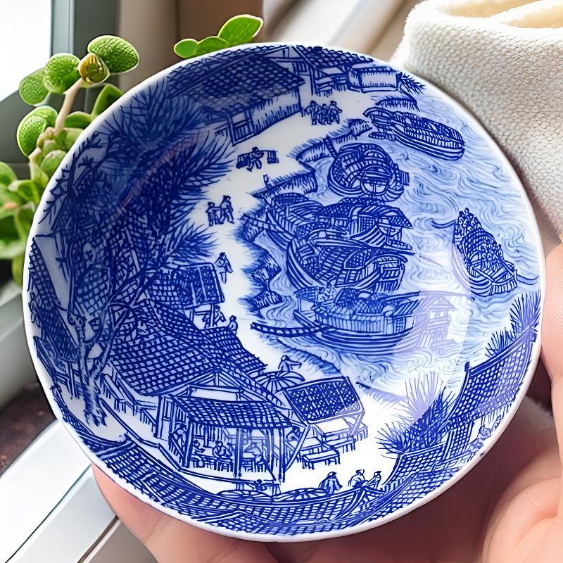 纯手工手绘清明上河图120容量普洱杯