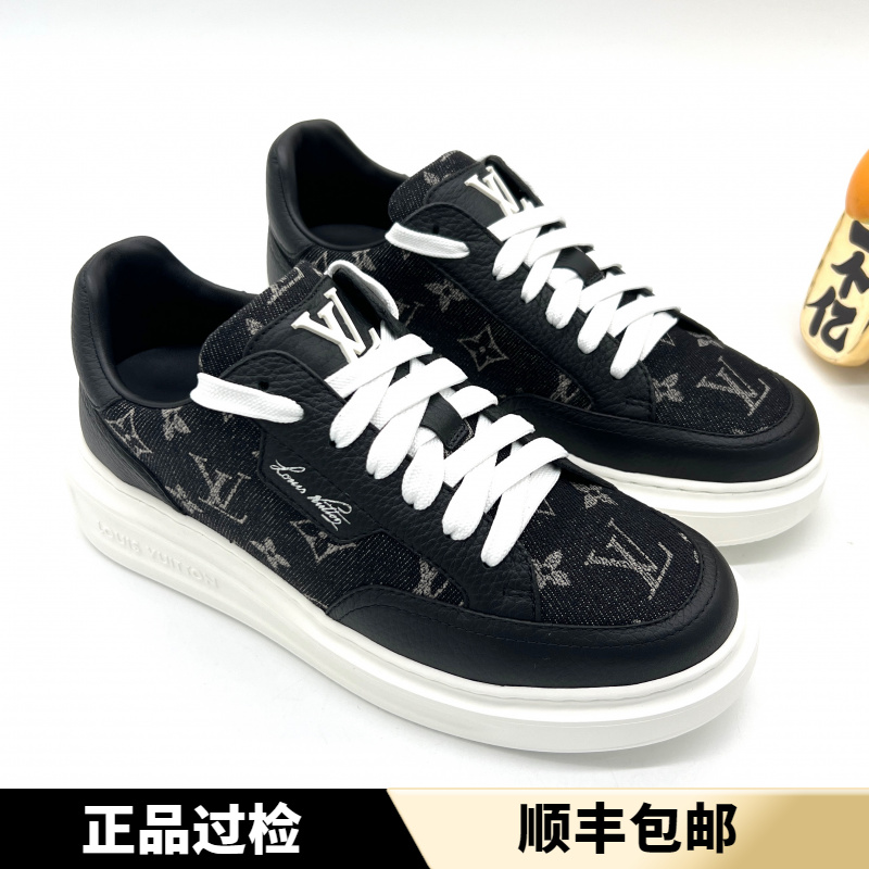 未使用 LouisVuitton/路易威登 全新黑色老花厚底轻便板鞋 多尺码