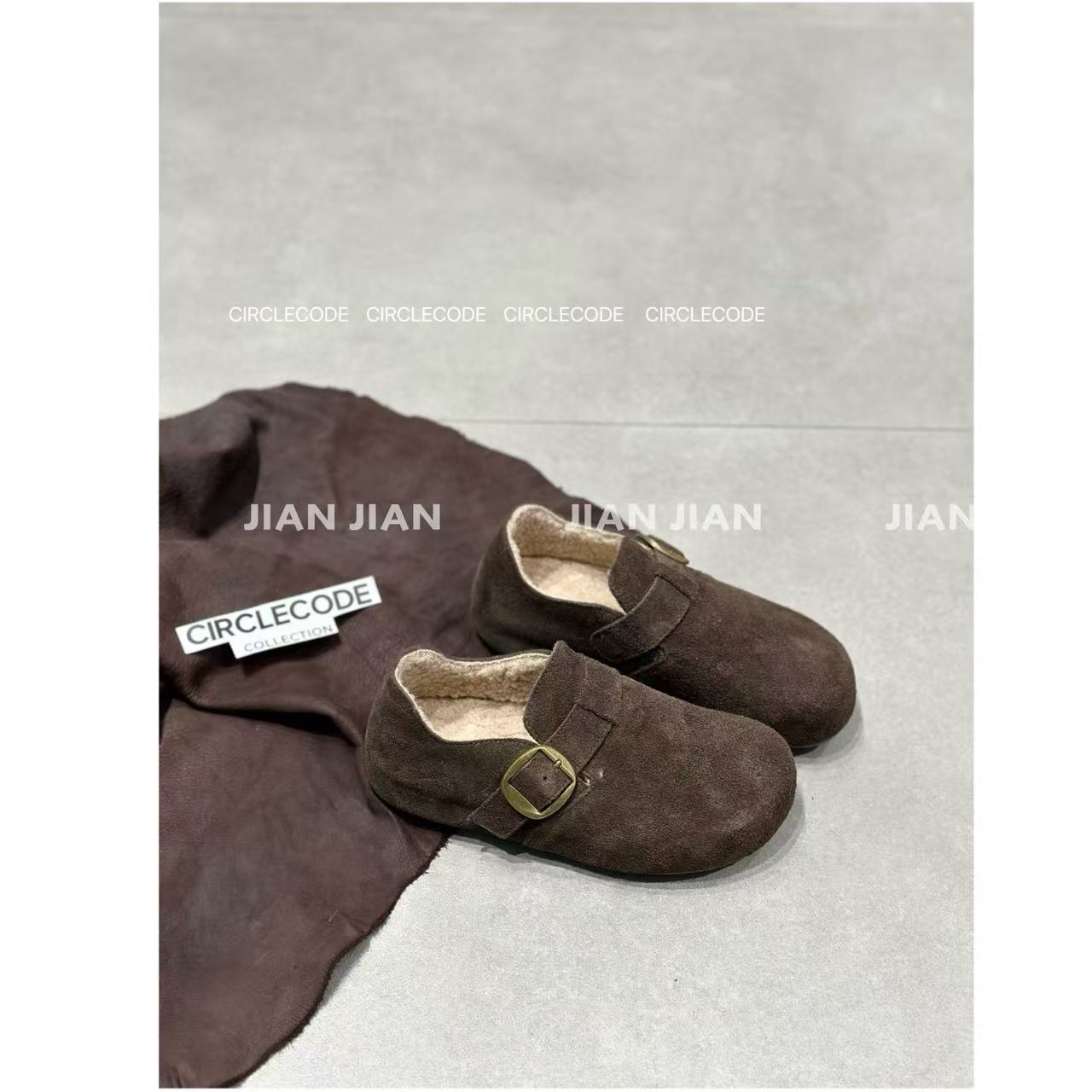 剪剪家【绒绒细语】秋冬加绒百搭勃肯鞋W2886