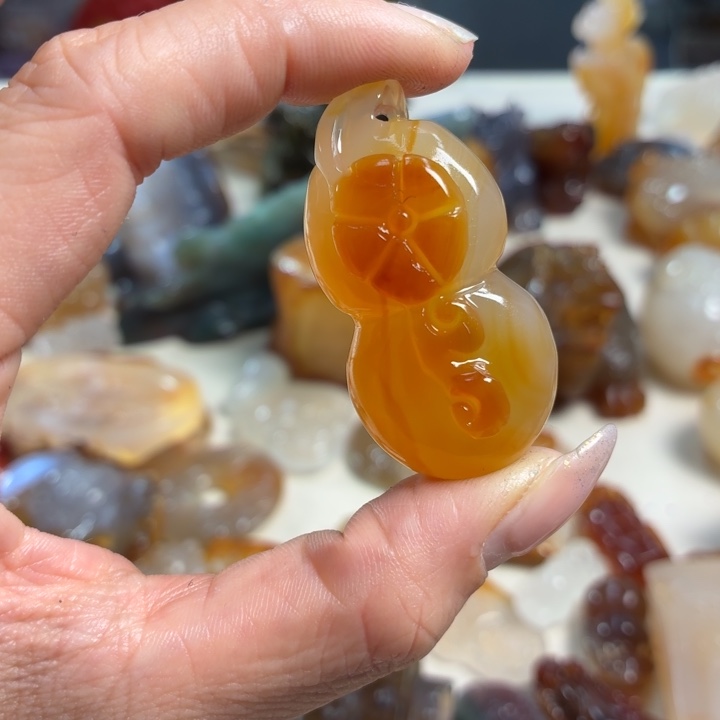 玛瑙/玉髓未镶嵌吊坠(不含链)