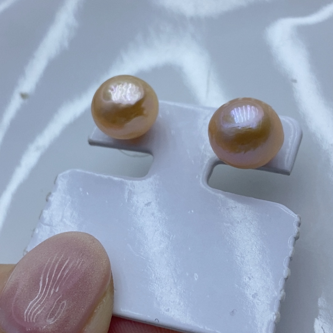 淡水珍珠耳饰银S925镶嵌