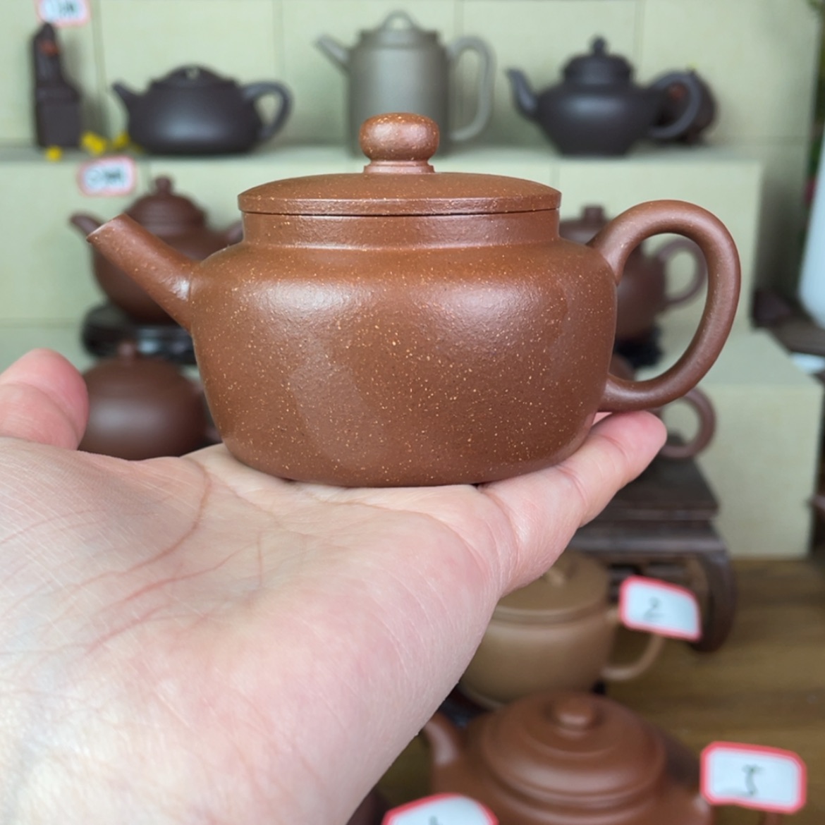 【闪购商品】紫砂茶壶清***林红降坡桑扁壶