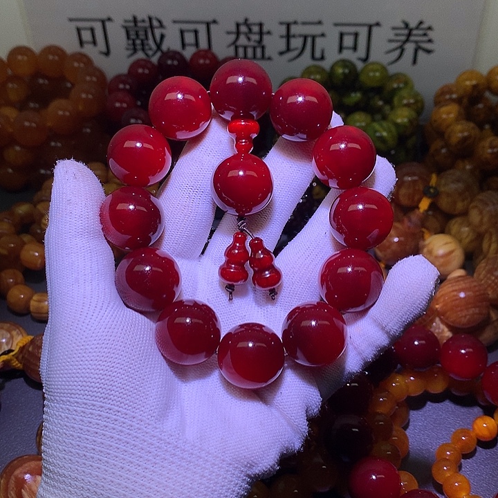 手串/手链松木2.0 帝王血龙木高冰透