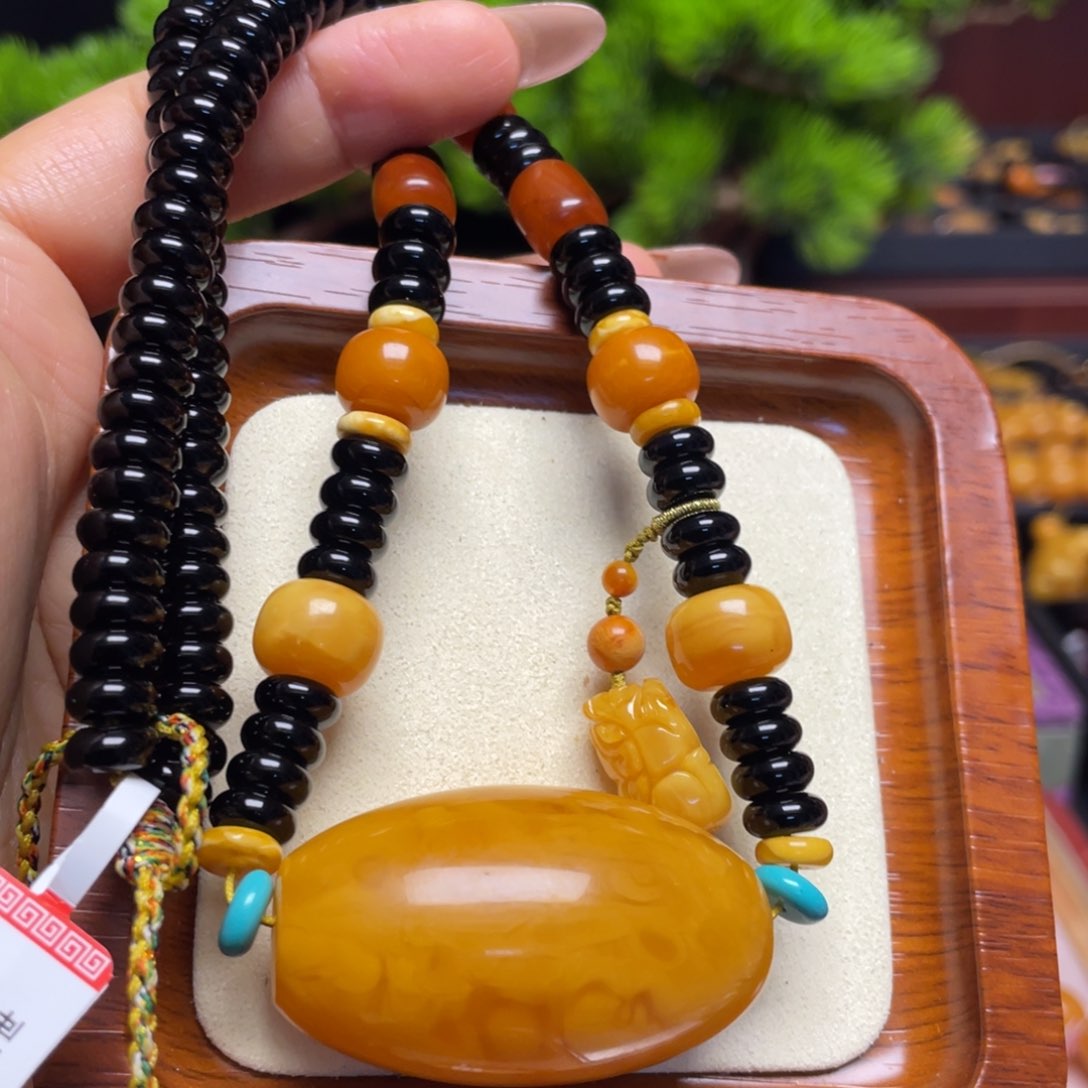 蜜蜡颈饰未镶嵌项链