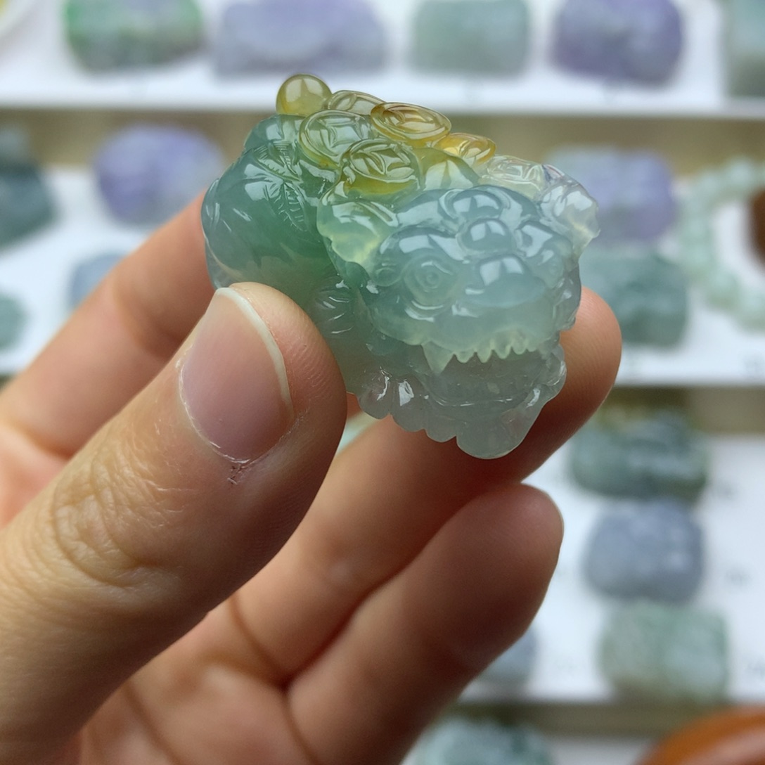 翡翠吊坠(不含链)未镶嵌天然缅甸翡翠A货貔貅