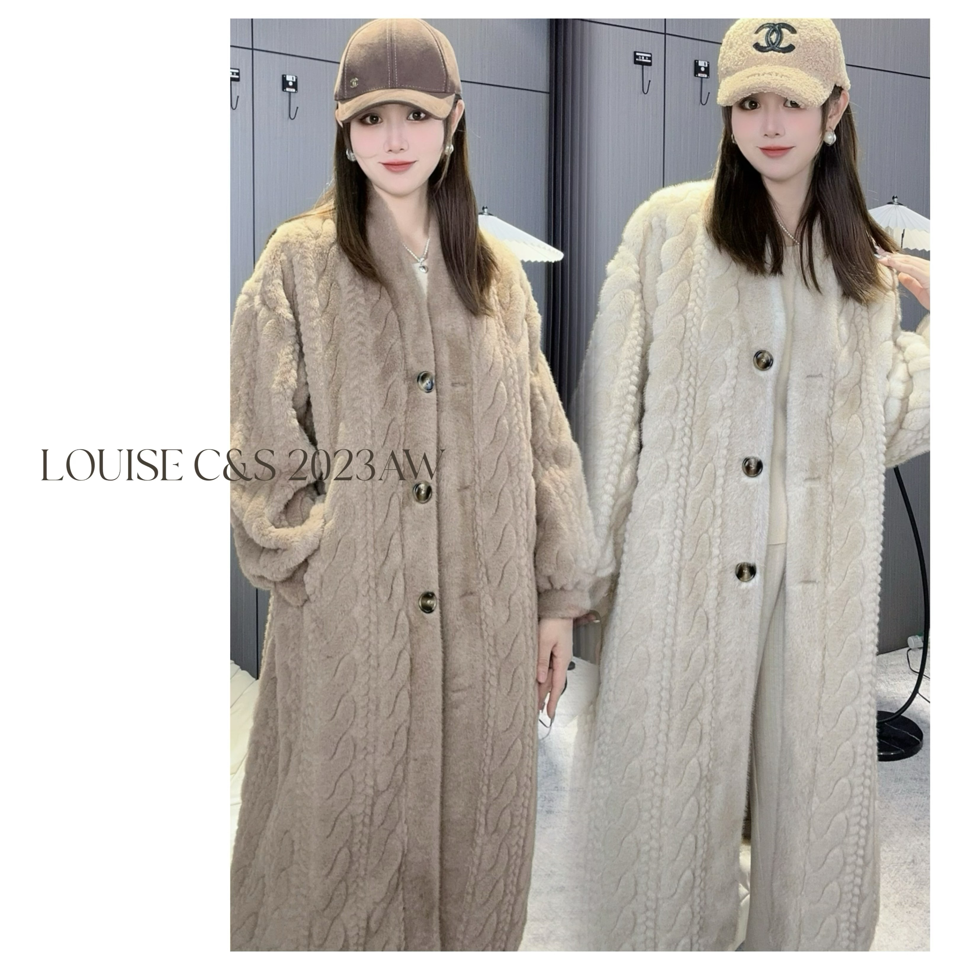 JY“浮雕花纹”捡漏清！少量现货高品质双色毛毛仿水貂大衣外套