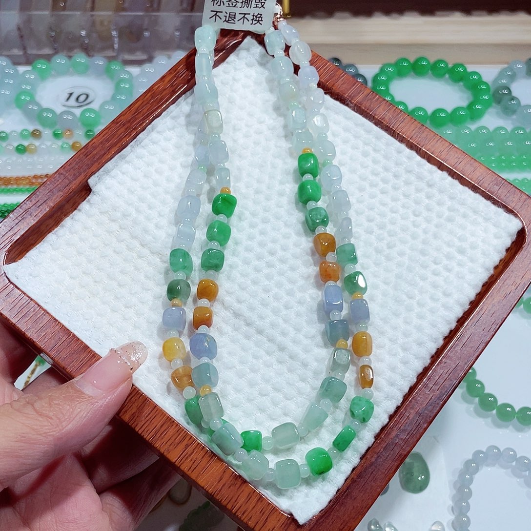 未镶嵌手链翡翠天然缅甸翡翠A货卡6