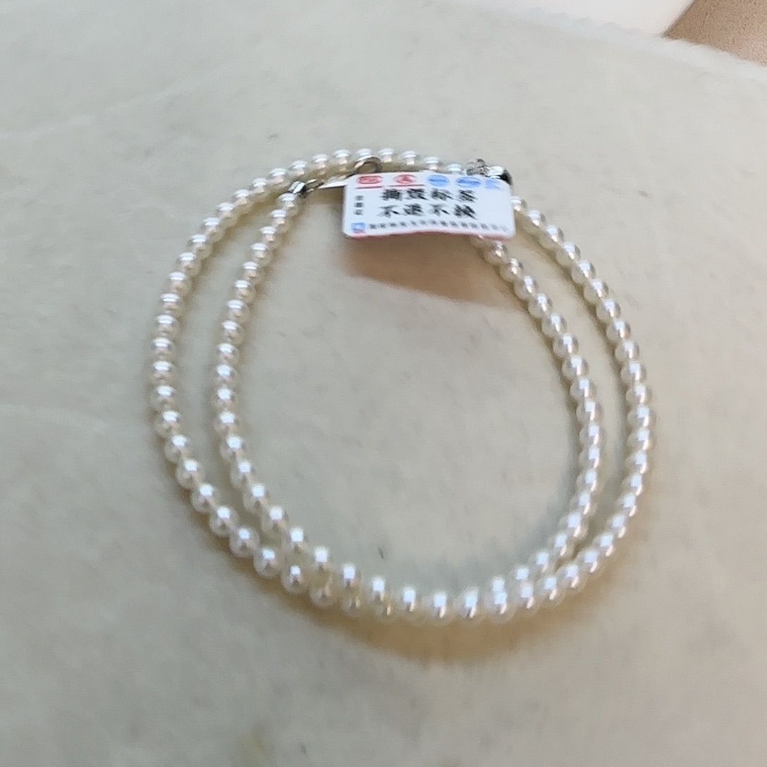 淡水珍珠项链银S925镶嵌