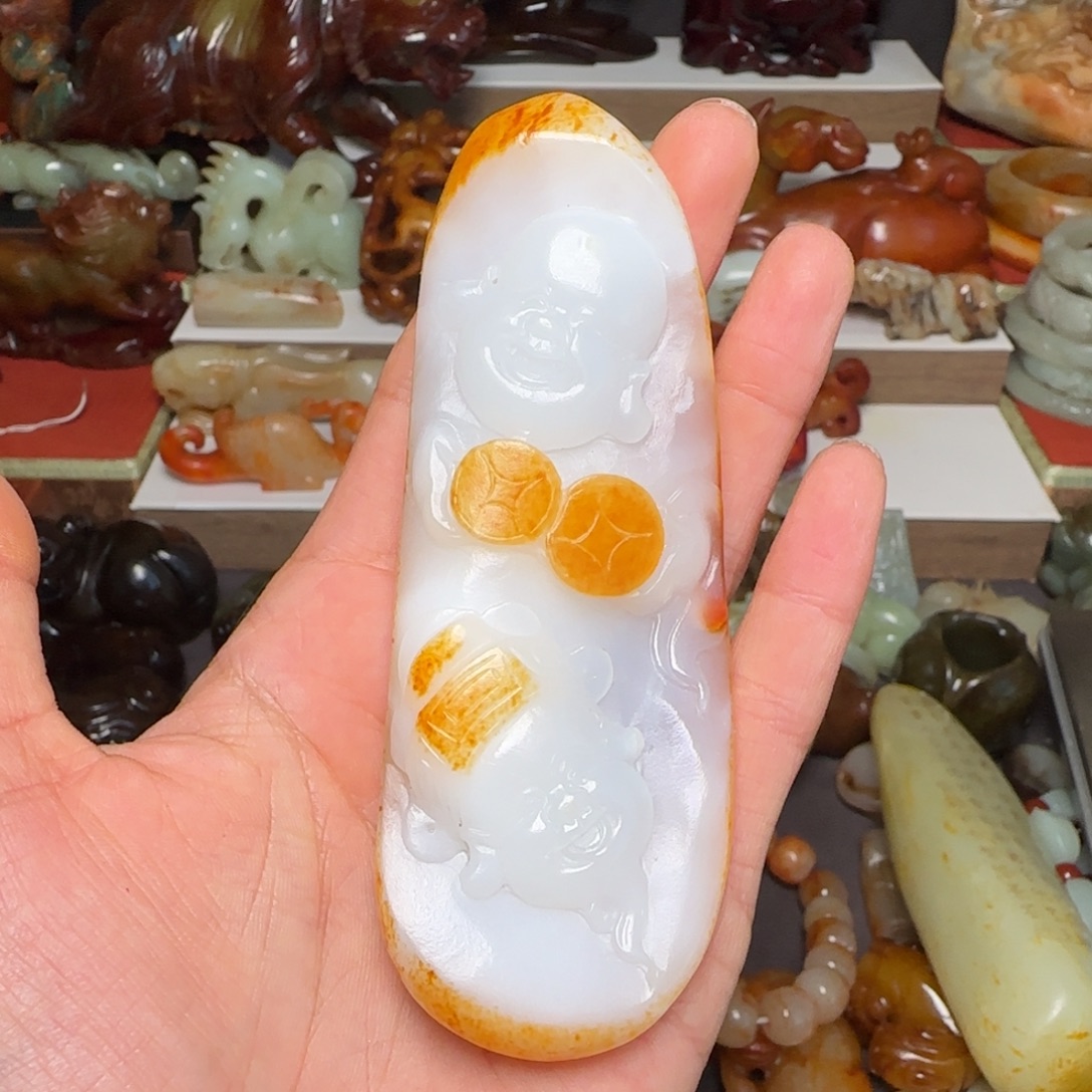 皇***勒和田玉未镶嵌挂件