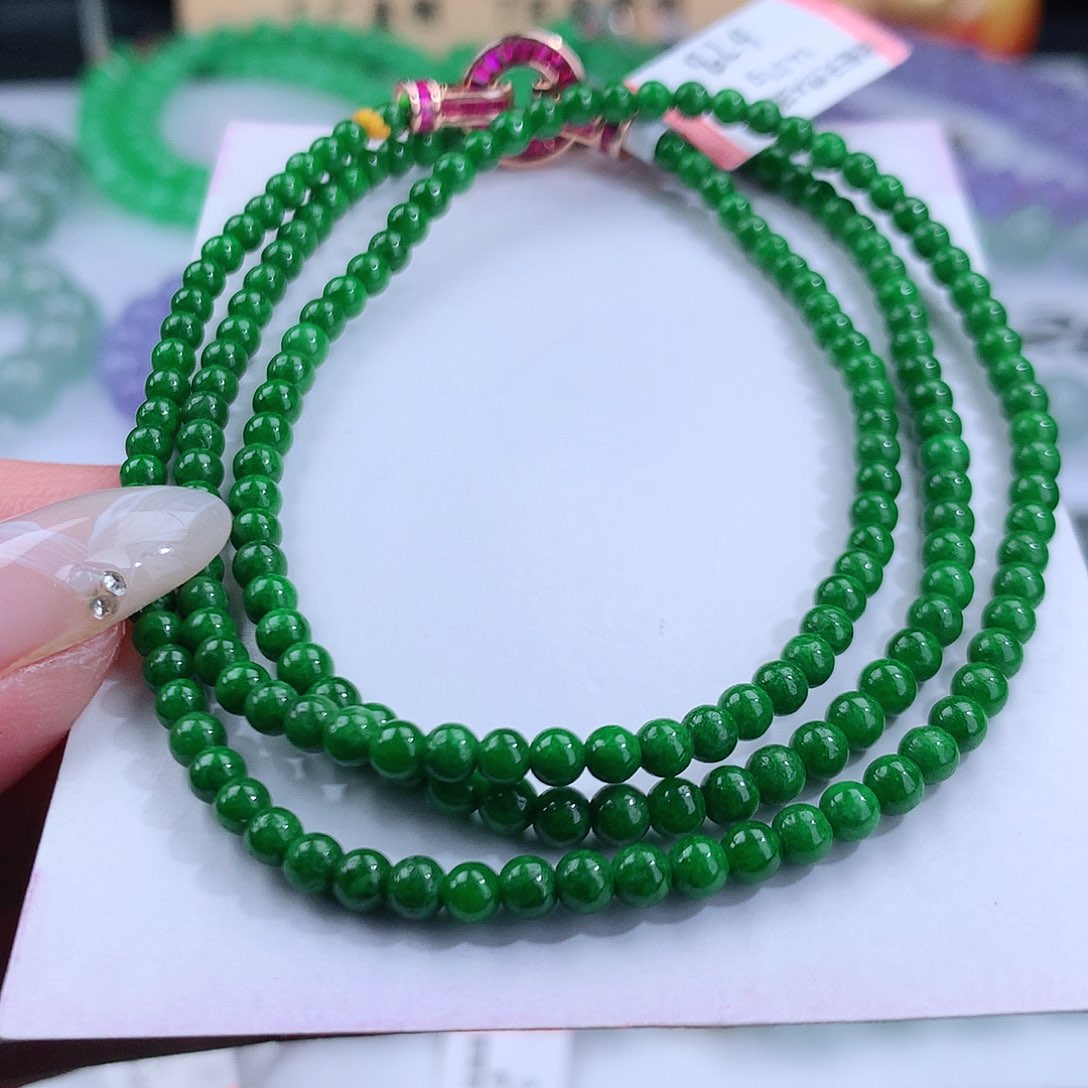 翡翠手链未镶嵌卡3.5mm