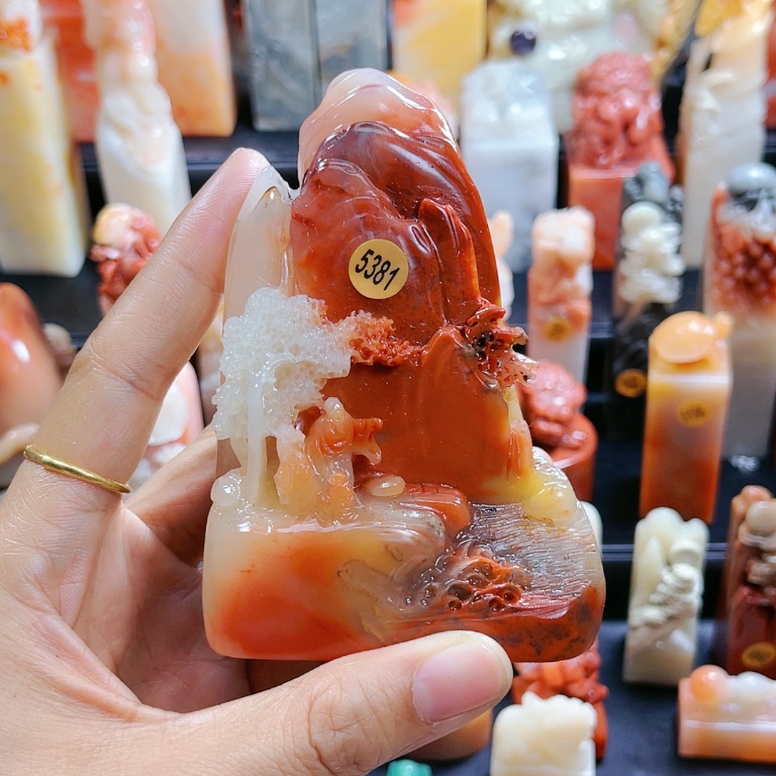 昌化石印石火**@5381包邮包刻