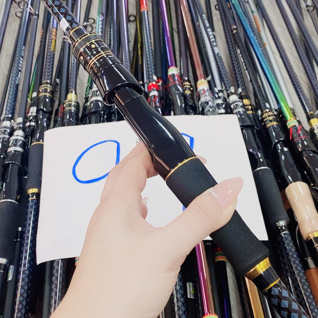 黑金色直柄2.4米路亚竿