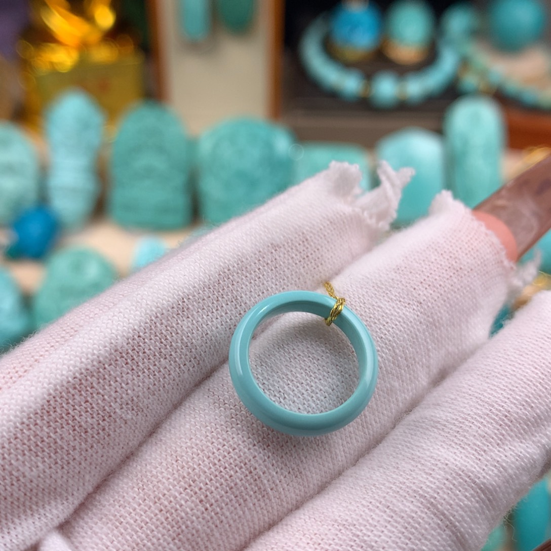 绿松石未镶嵌跑环卡12.6