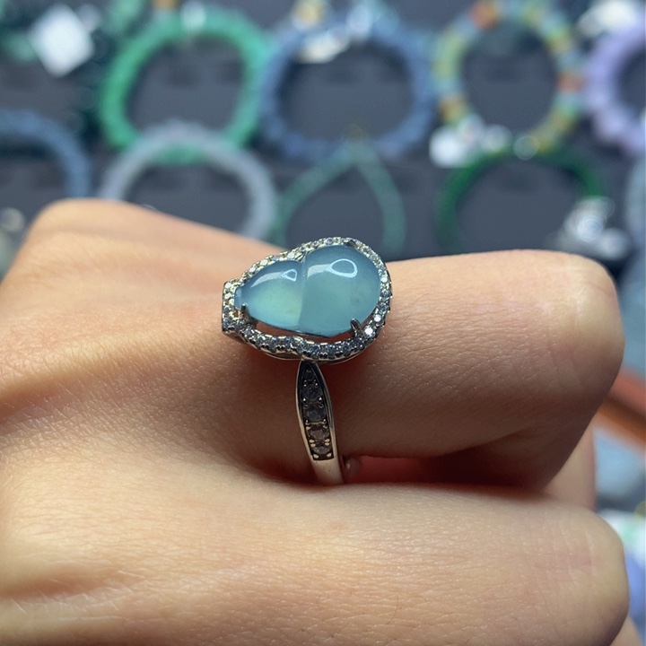 翡翠手链银S925镶嵌翡翠