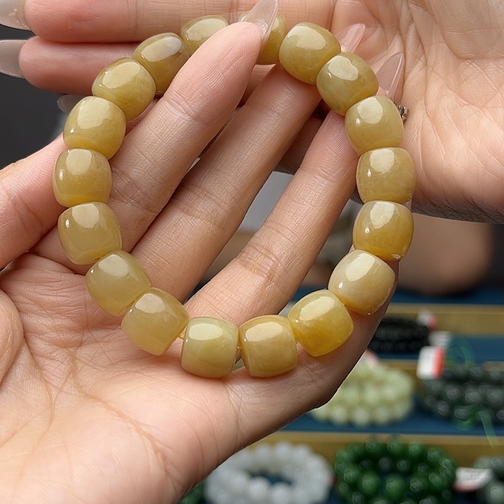 手链未镶嵌和田玉纯天然新疆且末黄金糖卡12