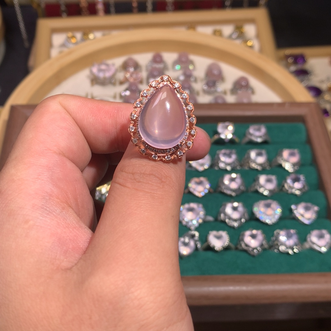 【闪购商品】水晶戒指银S925镶嵌?*戒指