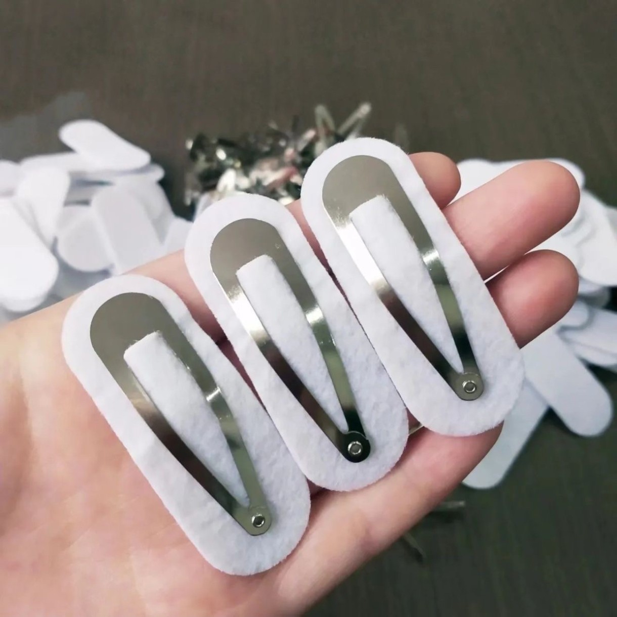 【凌先生】bb夹椭圆无纺布底片DIY水滴夹手工发夹加厚加硬