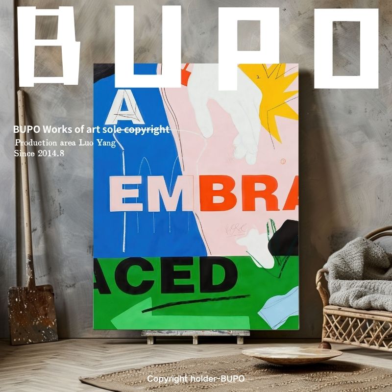 小众潮流艺术客厅沙发背景墙挂画美式街头手绘油画涂鸦客厅装饰画