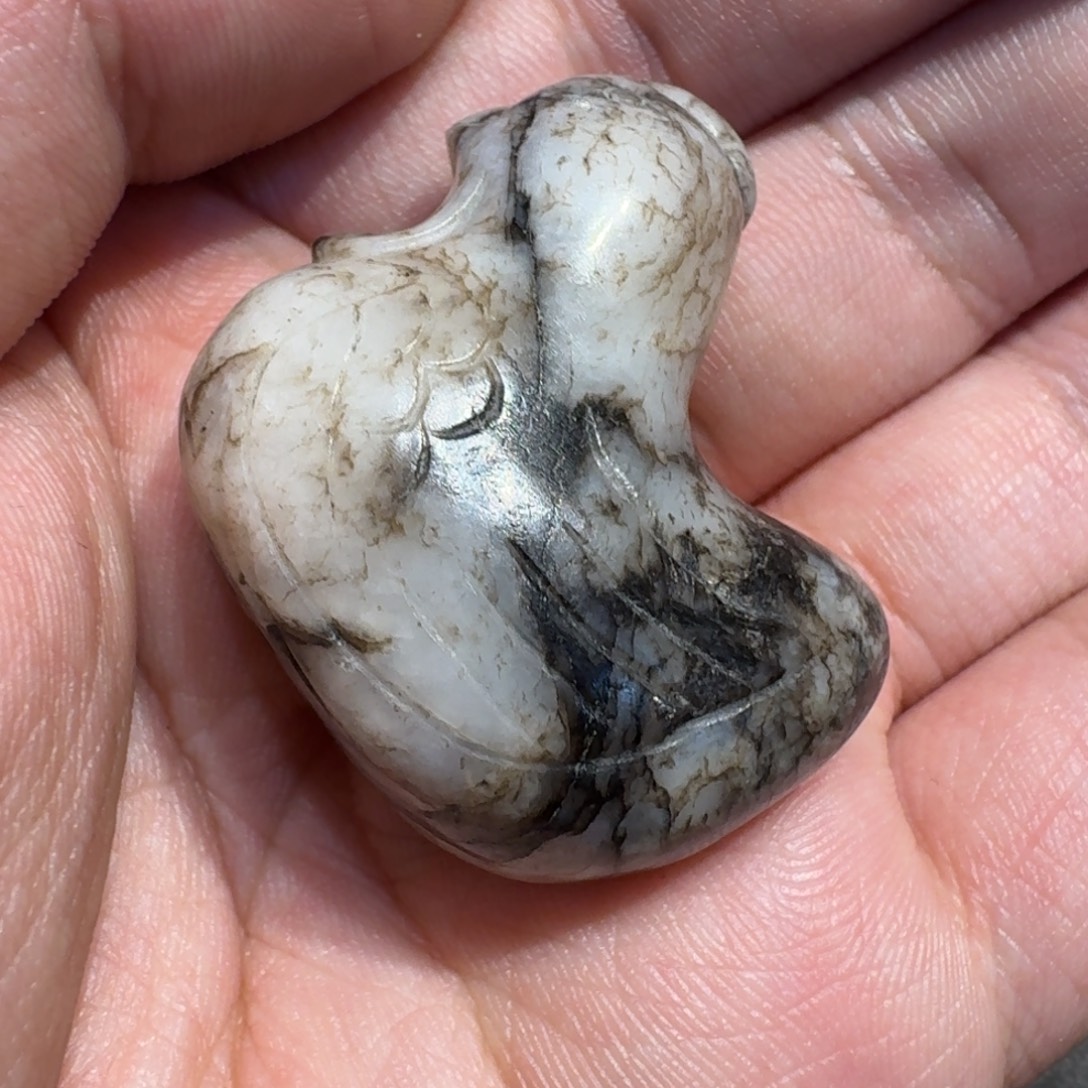 ^***^和田玉（糖玉）未镶嵌车挂