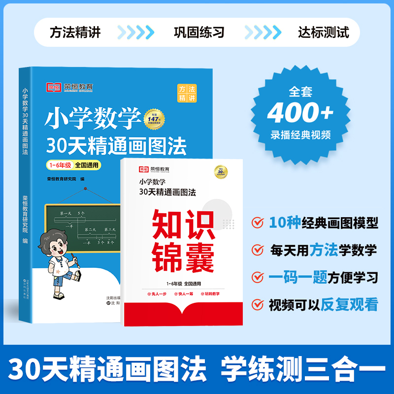 【荣恒教育】1-6年级通用版方法精讲 知识锦囊数学30天精通画图法 