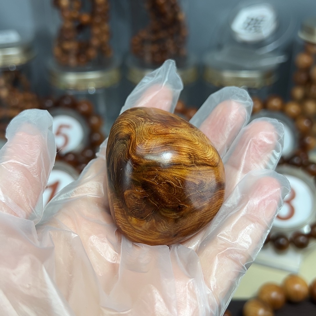 黄***上柏木（崖柏）骨料手把件