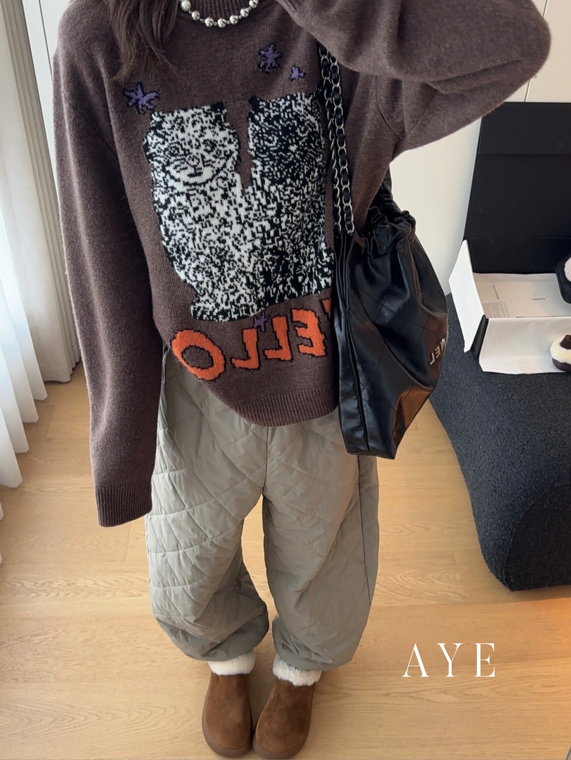 【AYE】25SS｜私服系列松紧腰小阔版弯刀羊毛裤