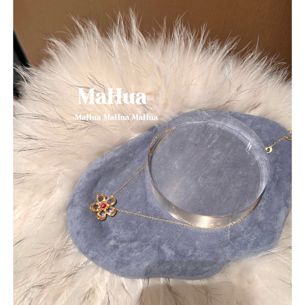 铜合金项链 P2335 新款花朵项链