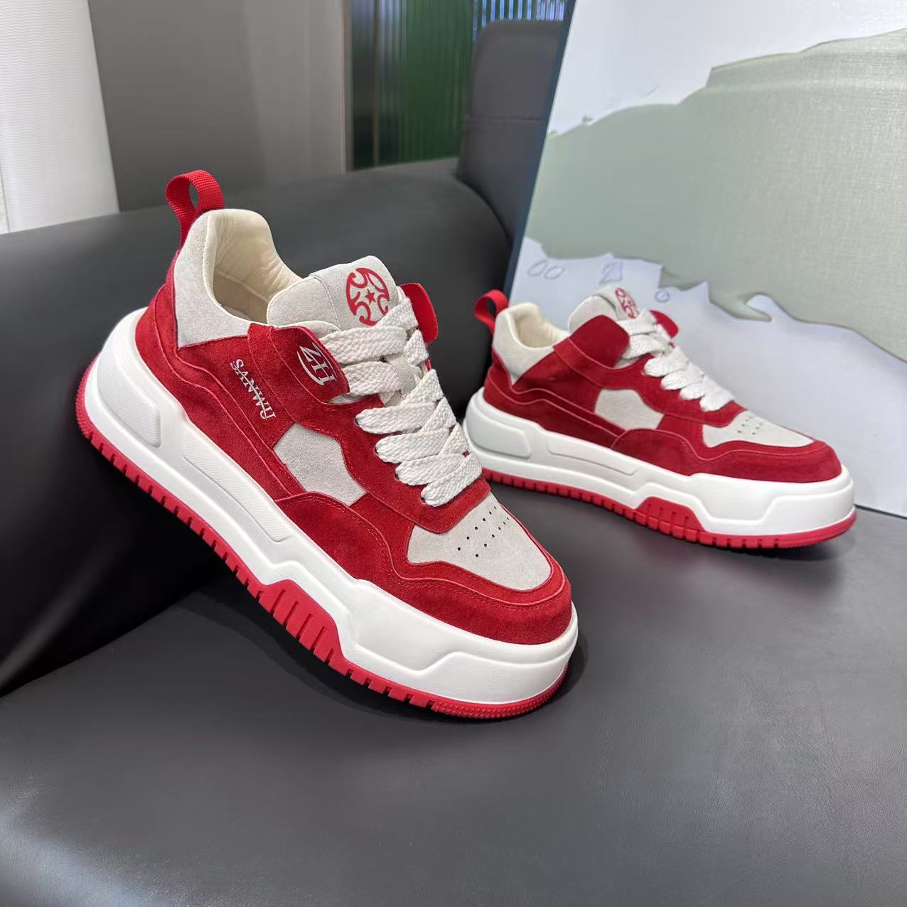 《广州潮品》09-15春秋厚底低帮士秋冬软底潮鞋板鞋百搭休闲