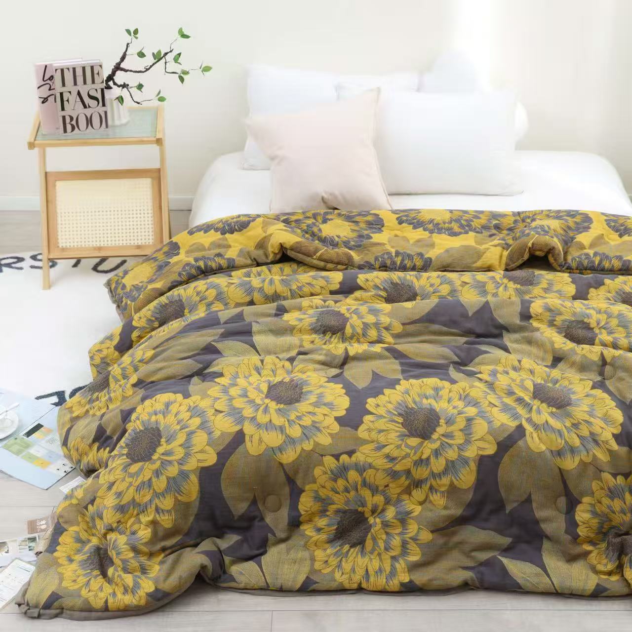 金菊映秋-双层纱柔软舒适亲肤提花轻奢被