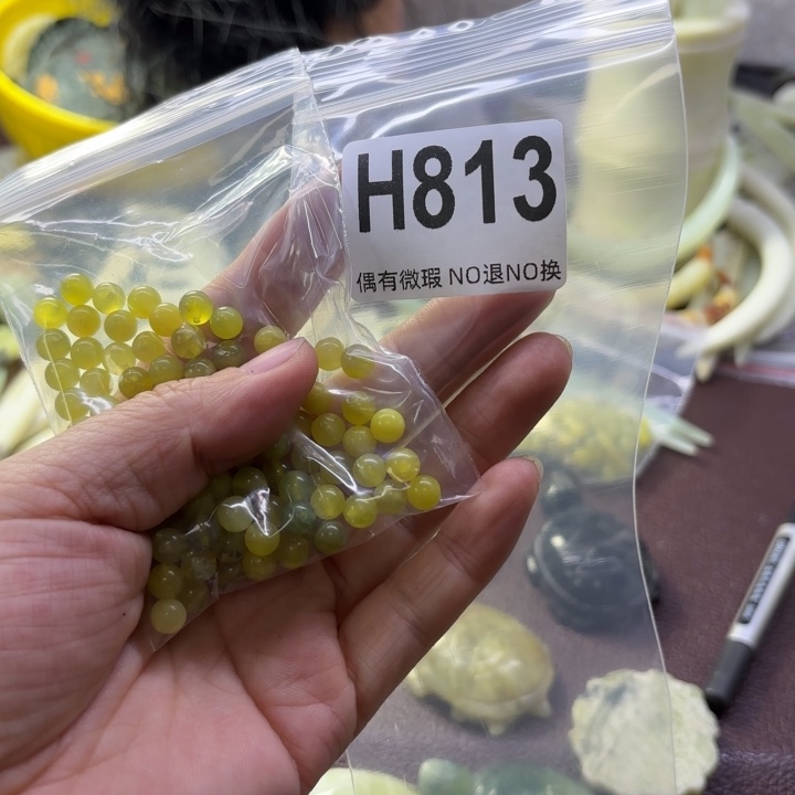 蛇纹石玉发饰合金楚*菡