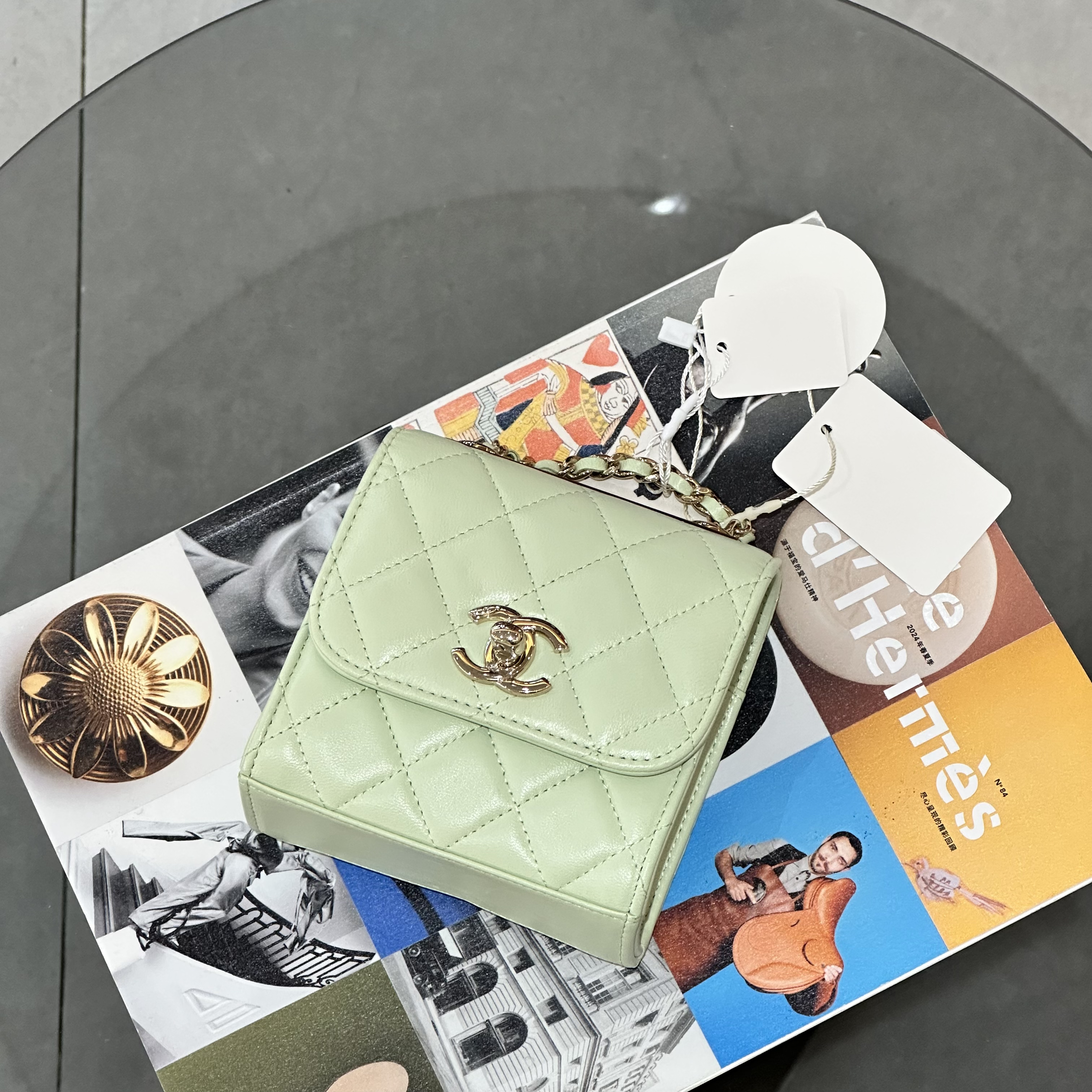 99新 Chanel/香奈儿 Chanel淡绿色Trendy cc mini US5120424