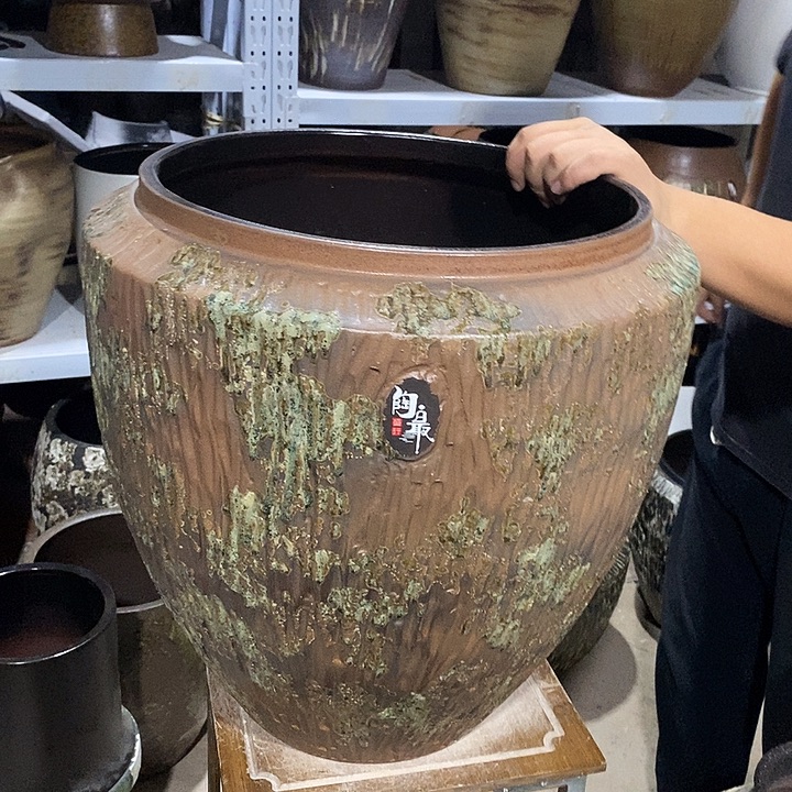 紫砂花盆口35高度43油画888