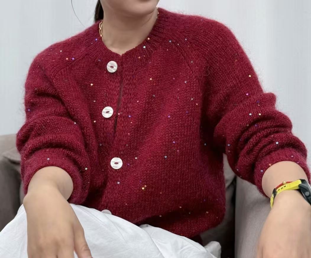 织自带门襟开衫同款毛线一两（细款50克）纺织手工编织毛线手编线