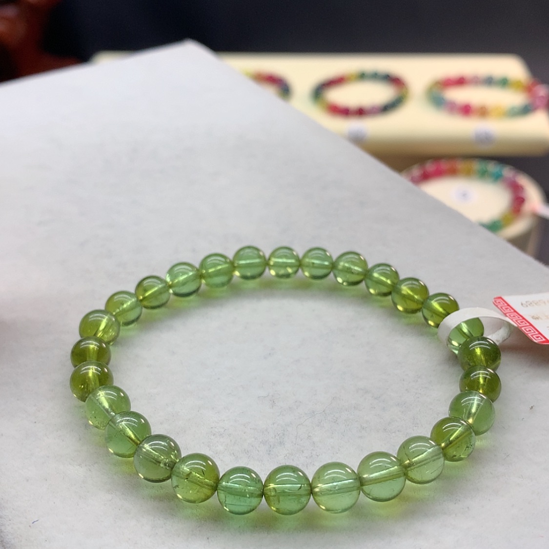 【闪购商品】未镶嵌手链碧玺绿色单圈6.8