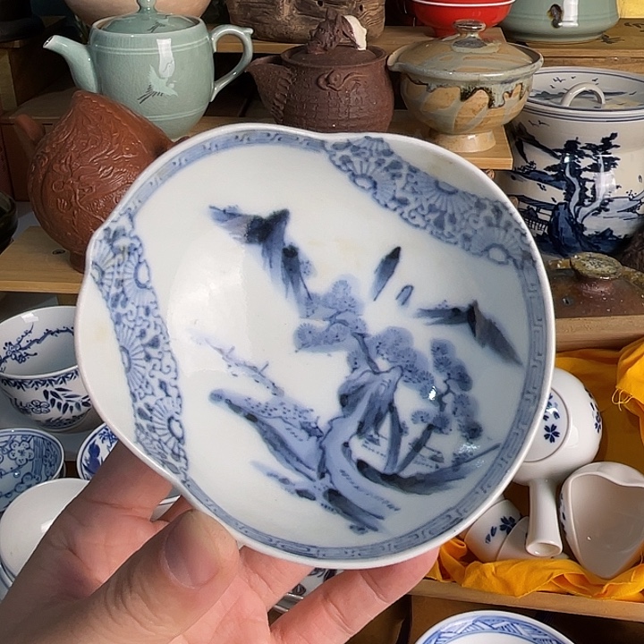 瓷片青花的好看的不错