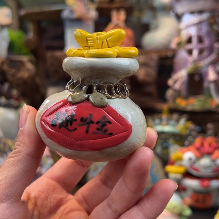 陶摆件小镇青花每日有新品