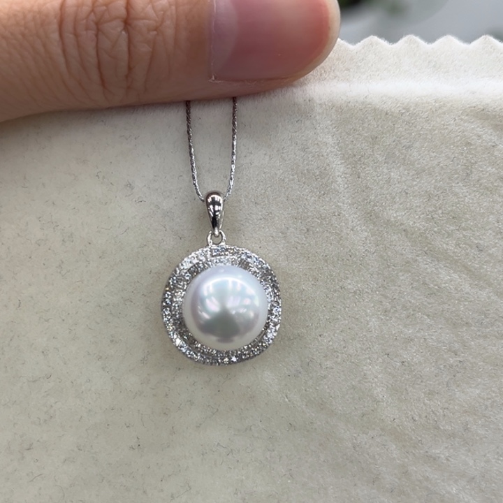 吊坠(不含链)银S925镶嵌海水珍珠s****?10-11m