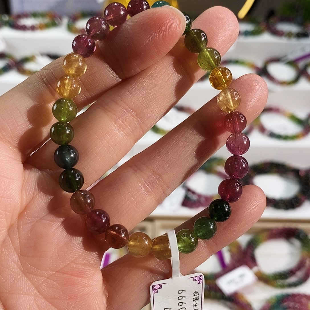 手链碧玺未镶嵌G2637素圈颜色微差