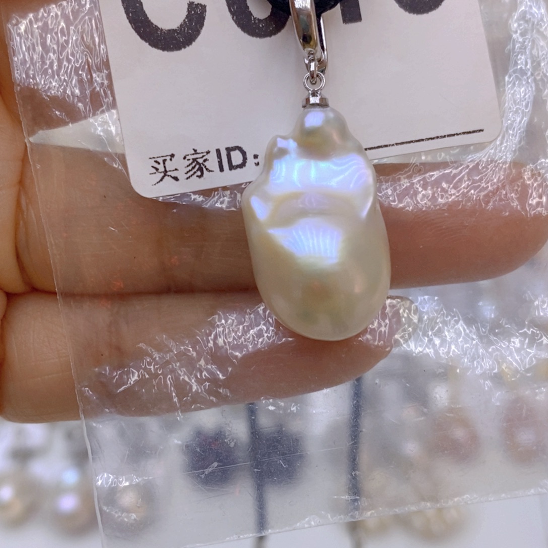 银S925镶嵌淡水珍珠颈饰