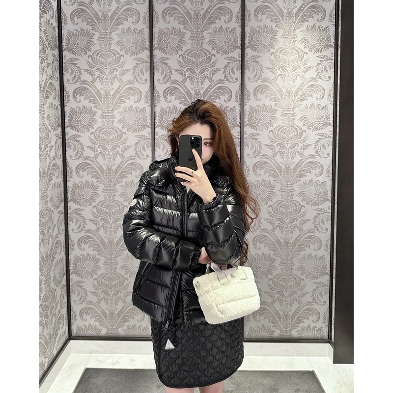 蒙口羽奢诺威2025秋冬连帽经典短款女士羽绒服
