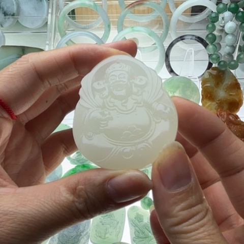 翡翠吊坠(赠链)未镶嵌玉石黄财神