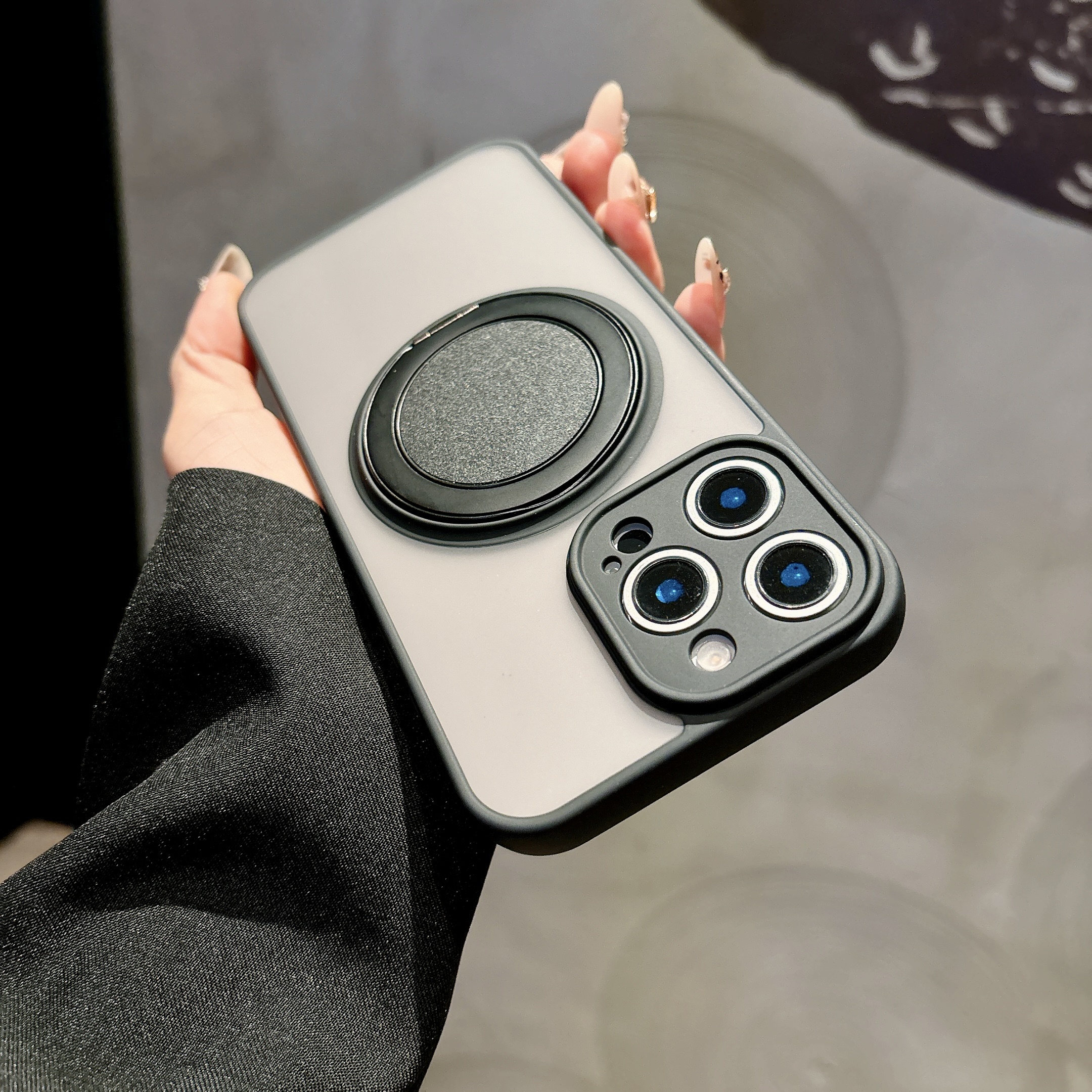 新款360度旋转磁吸支架适用苹果16ProMax肤感15镜头保护14/13/12