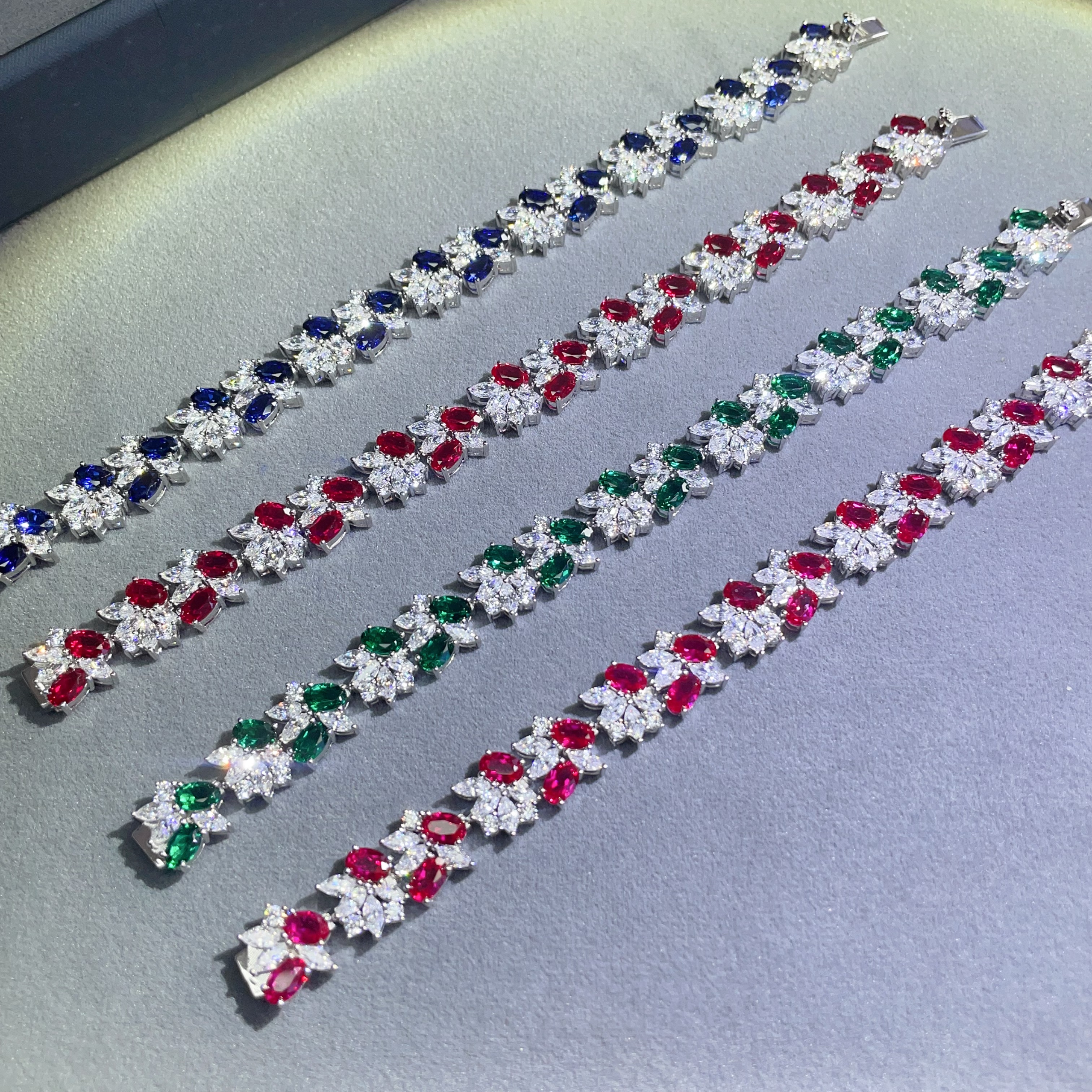 培育红宝石培育彩色宝石手链