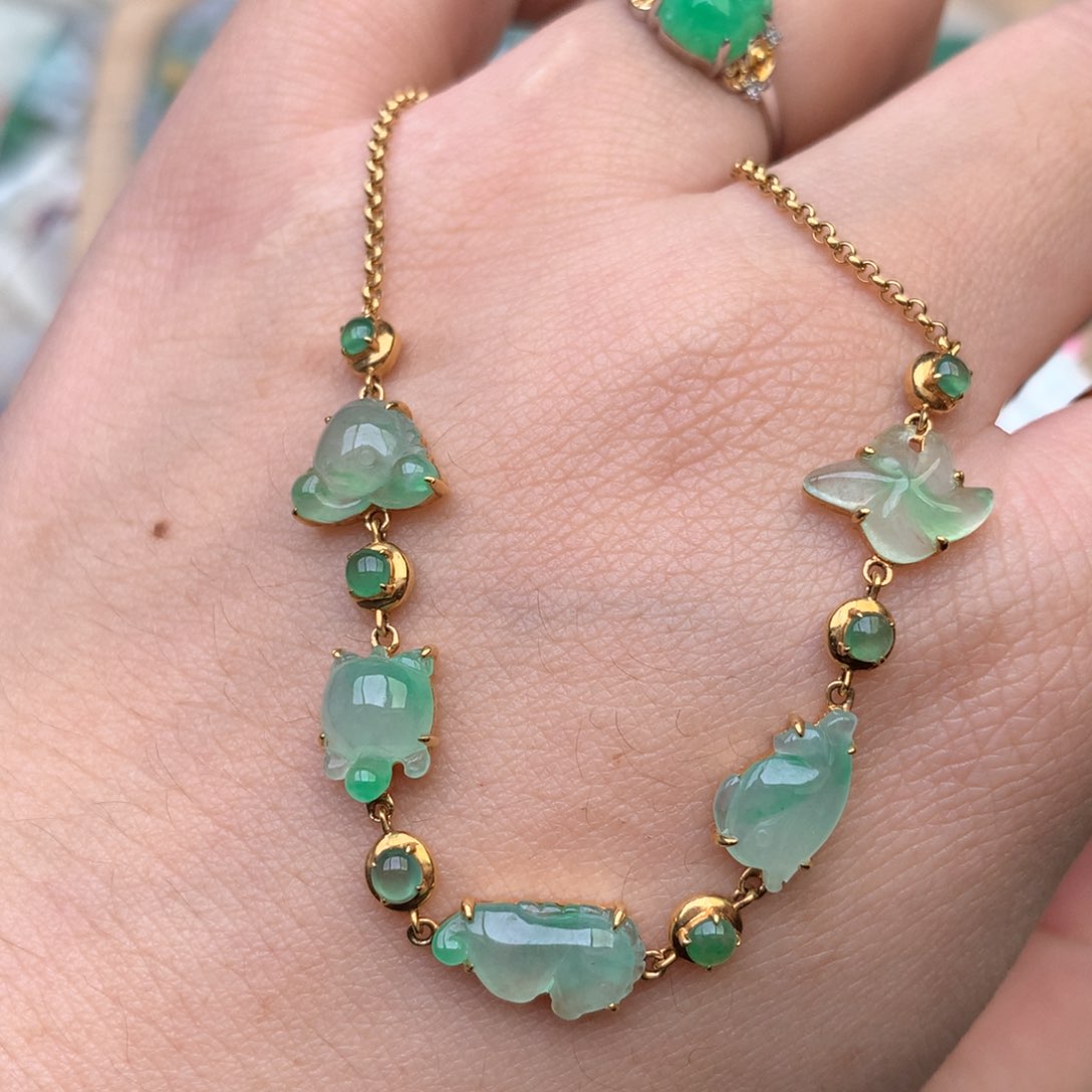 【闪购商品】18K金镶嵌挂件翡翠一