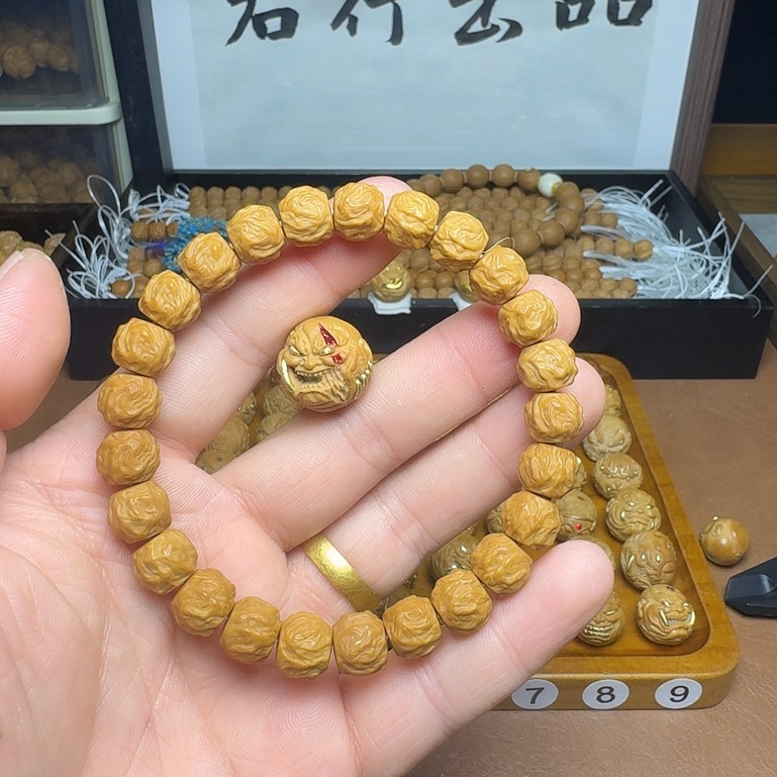成***易核桃手串/手链全品龙蛇搭配夜叉佛爷