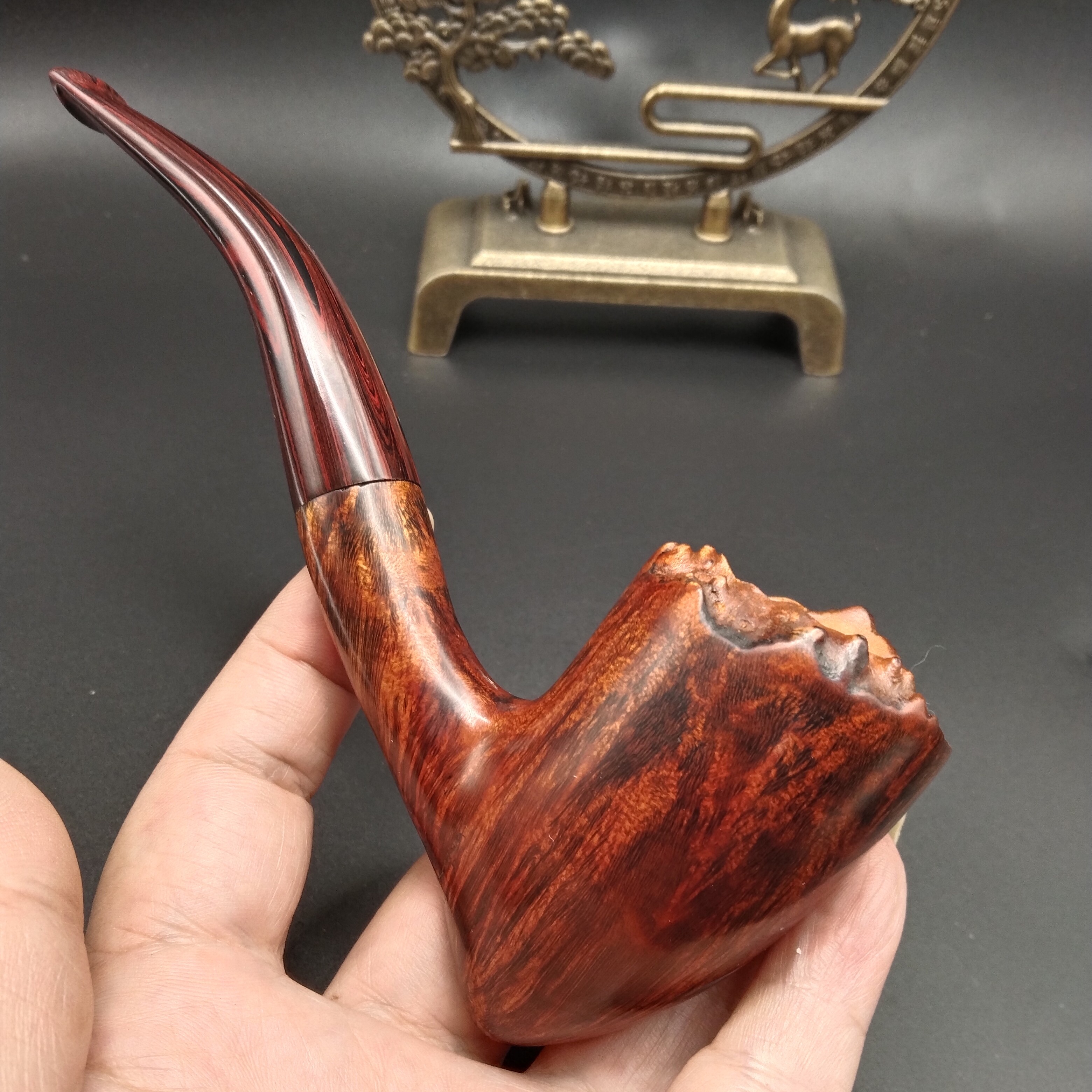 0136小老头纯手工制作带皮妖后斗