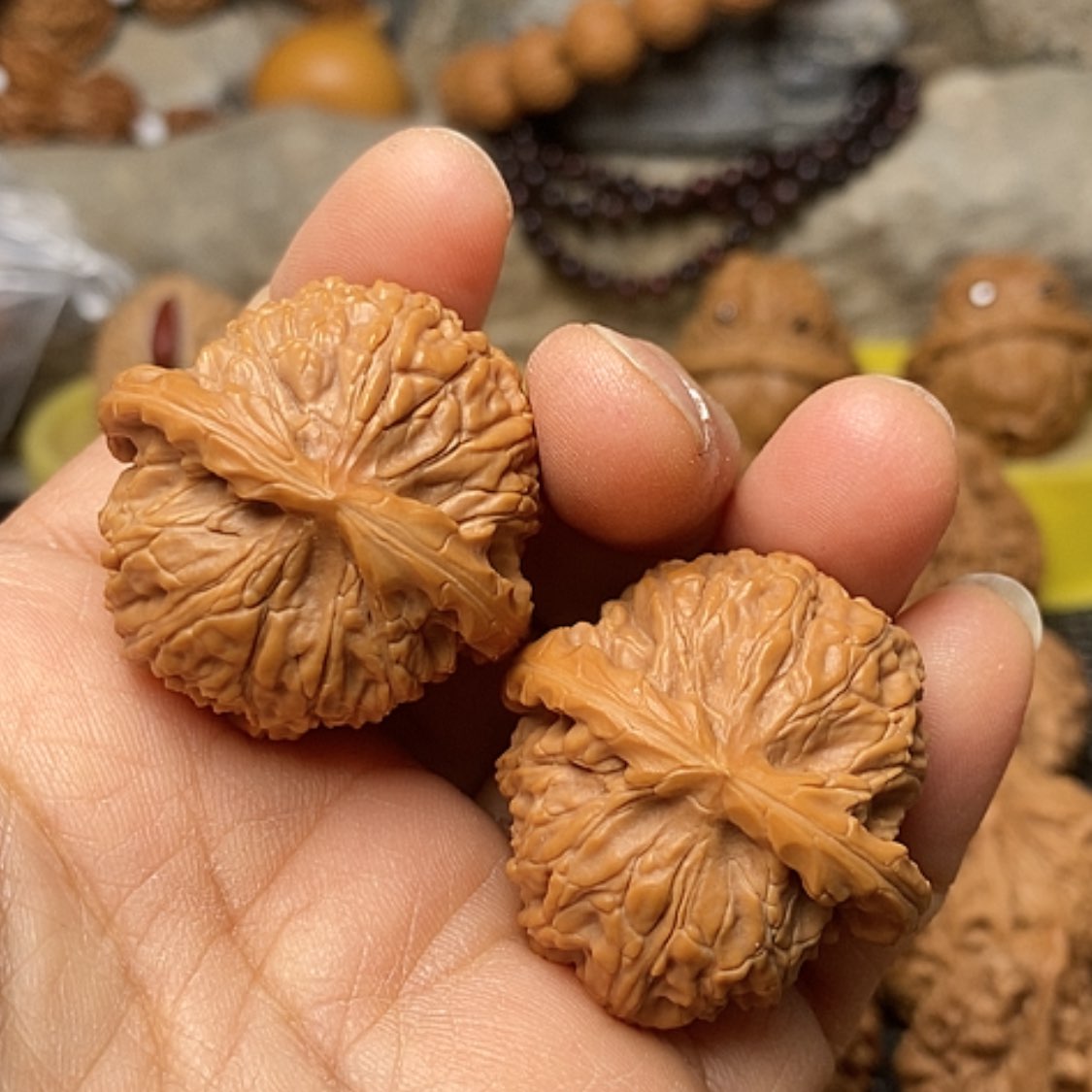 【闪购商品】把件文玩核桃球白34